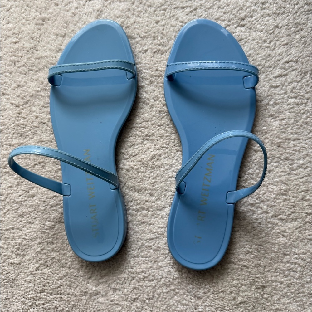 Stuart Weitzman Light Blue Gel Sandals